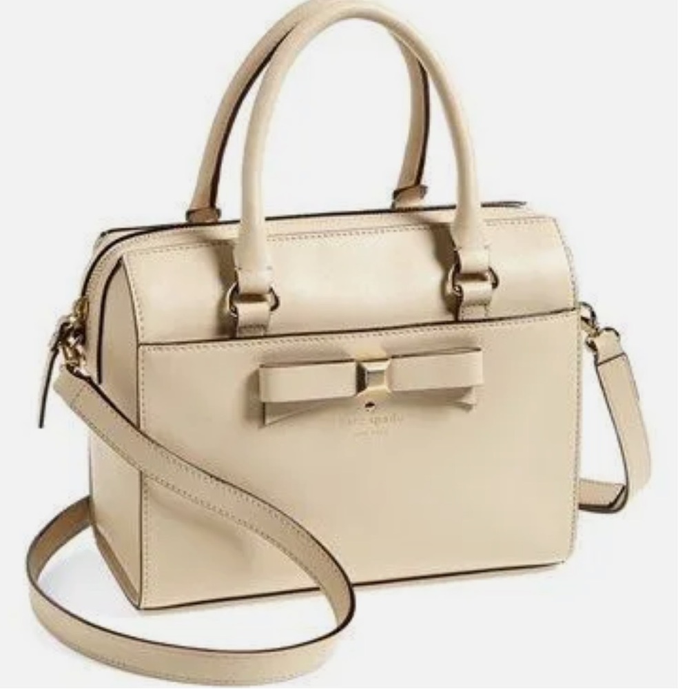 Kate Spade beige satchel crossbody with strap